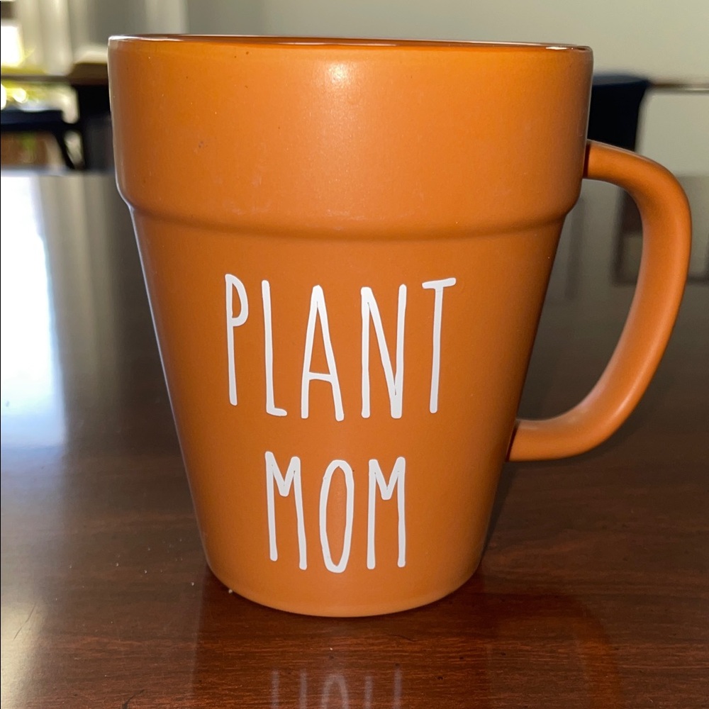 Orange Terracotta “Plant Mom” Mug Planter